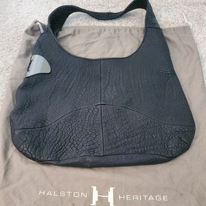 Halston Heritage Pebble Leather Hobo Bag